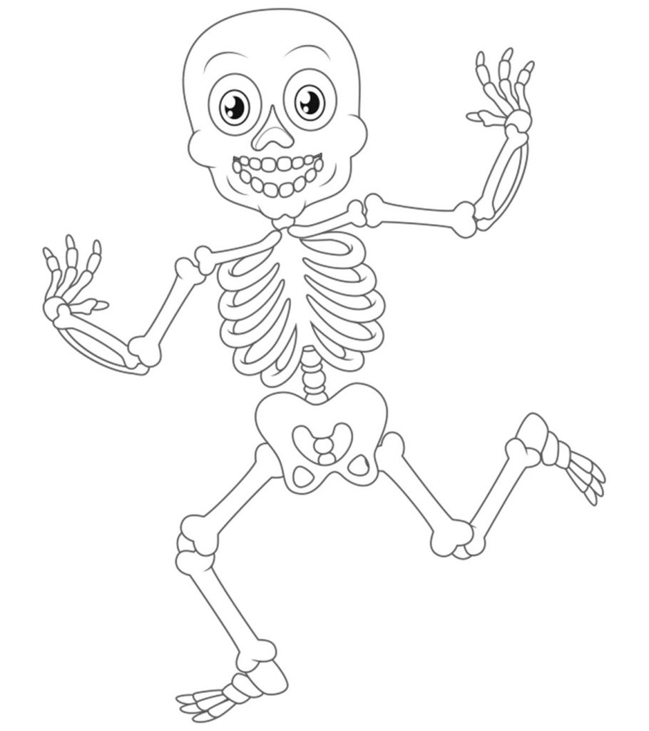 Skeleton Coloring Pages Momjunction
