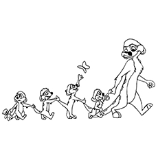 A meerkat family cartoon coloring page