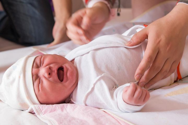 Babies may cry when pooping due to constipation