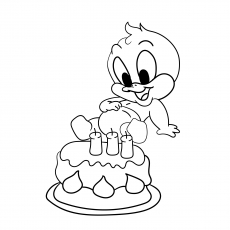 Baby Daffy Duck coloring page