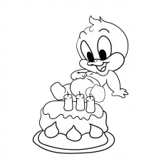 Baby Daffy Duck coloring page