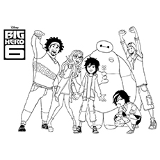 Team of Big Hero 6 coloring pages