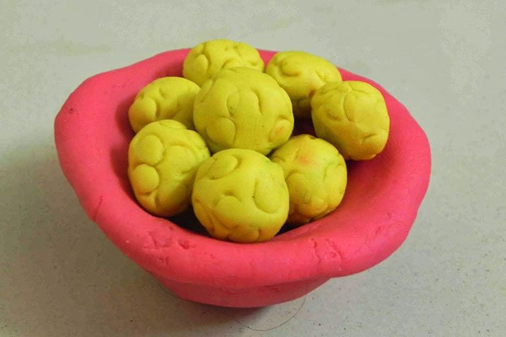 Bowl of sweets clay craft for preschoolers
