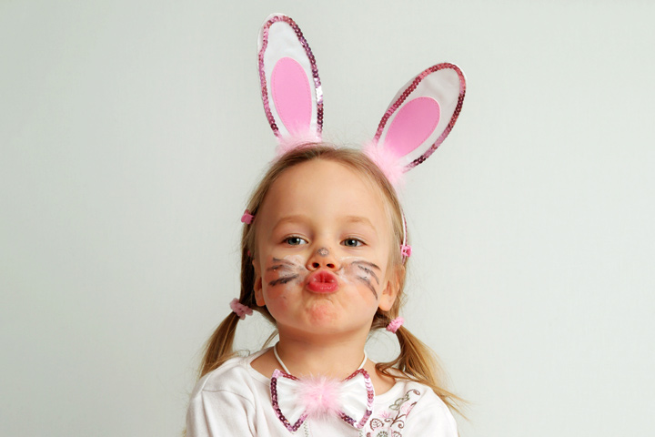 Easter bunny hat, easter hat idea for children