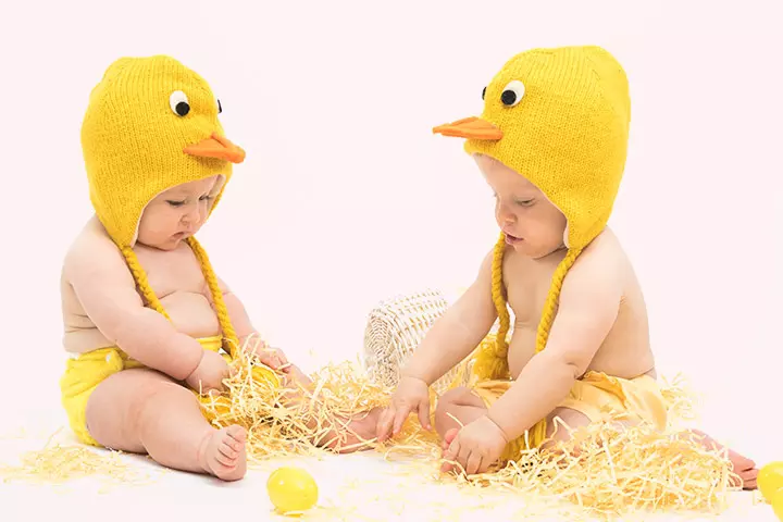 Easter chick visor, easter hat idea for children