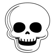 Face-skeleton coloring page