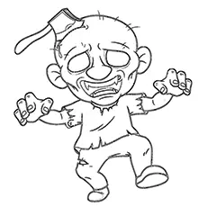 Axed Zombie coloring page_image