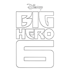 Big Hero 6 film logo coloring page