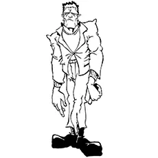 Frankenstein As Zombie coloring page