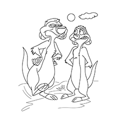 Fred and Timon meerkat coloring page