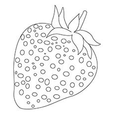 Heart shaped strawberry seed coloring page