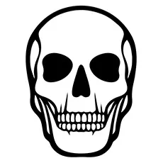 Human Skull, Skeleton coloring page