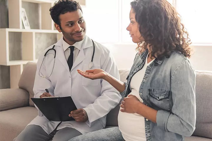 Inform doctor about blood in stool during pregnancy