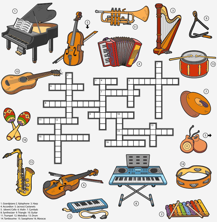 Chopin #39 s Instrument Crossword