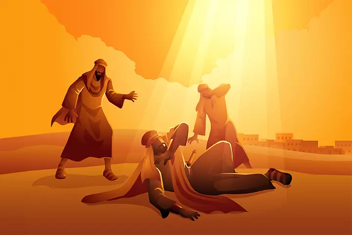 Paul encountering Jesus from Bible stories for children