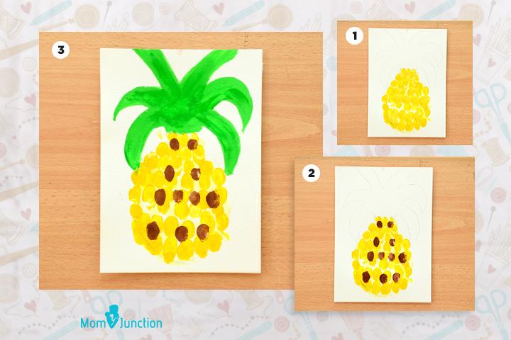 Pineapple Finger Painting