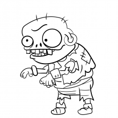 Pirate Flag Zombie coloring page