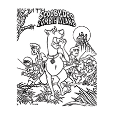 Scooby Doo On Zombie Island coloring page