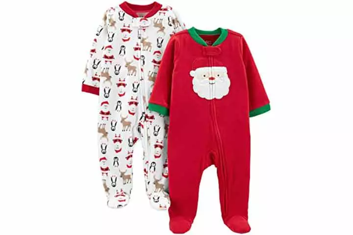 Simple Joys by Carter’s 2-Pack Holiday Fleece Footed Sleep and Play