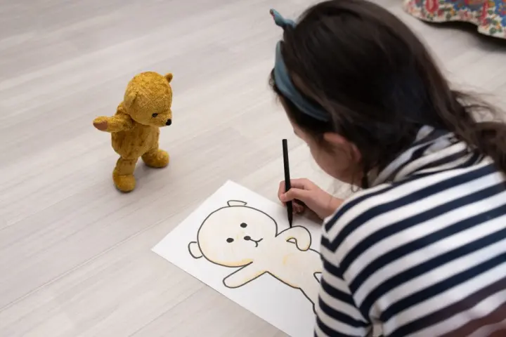 Stick the teddy's nose teddy bear games for kids