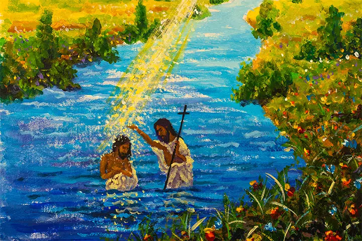 The baptism of Jesus from Bible stories for children