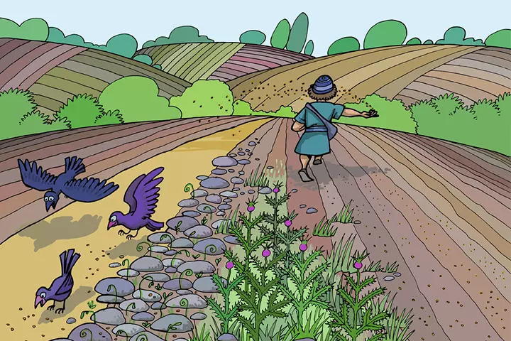 The parable of a sower from Bible stories for children