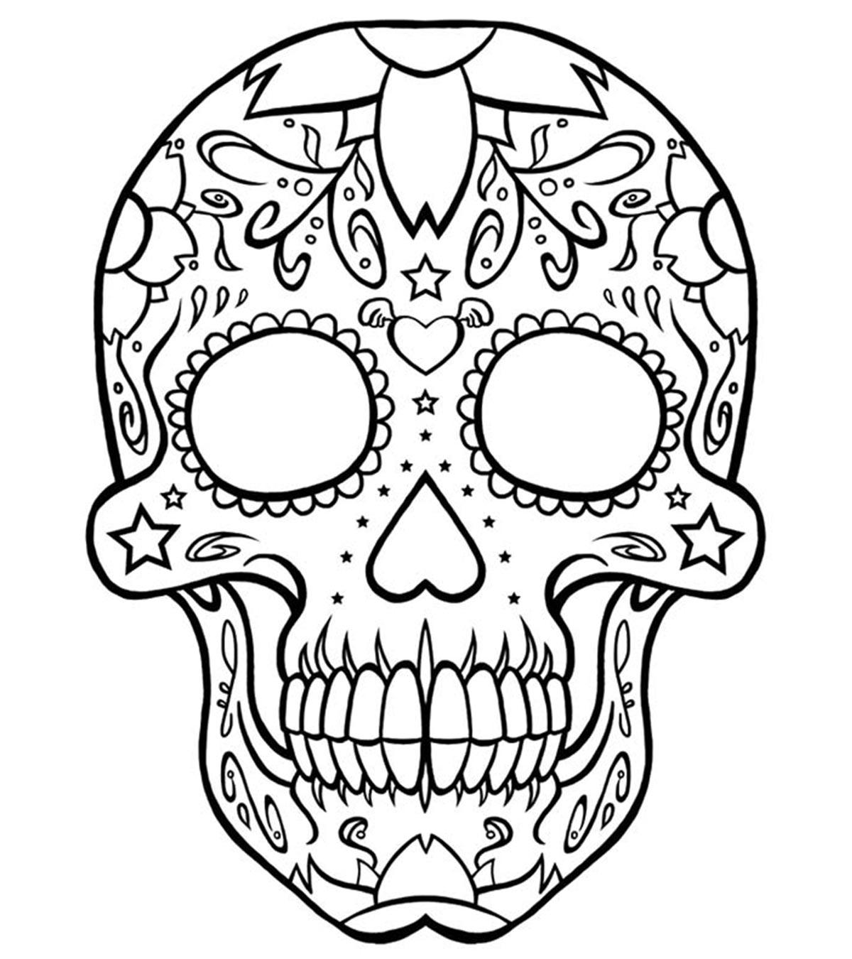 Floral Skull Coloring Pages, Set of 3 Printable Coloring Sheets