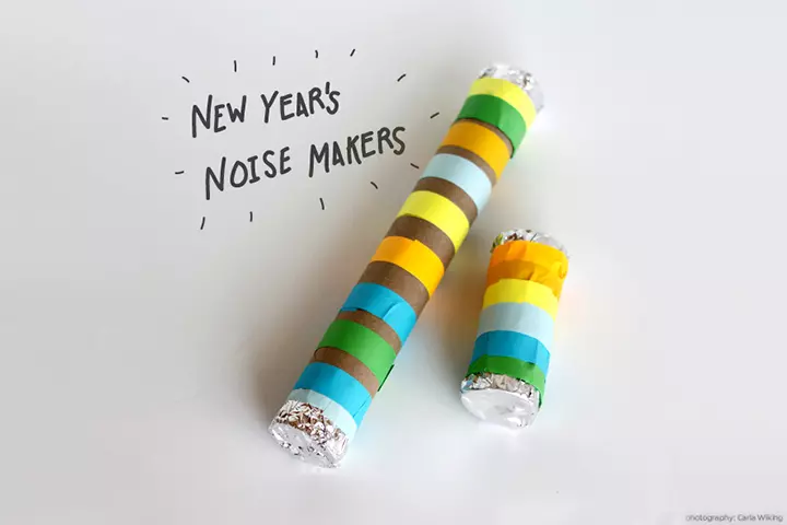 New Year Crafts For Kids - Tropical Colors Noise Maker