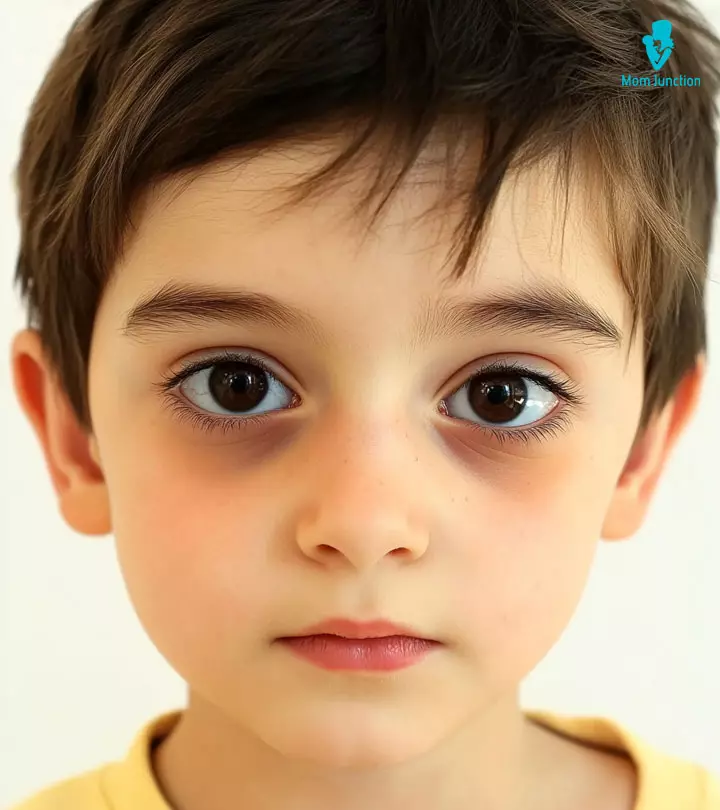 Child with dark circles under eyes