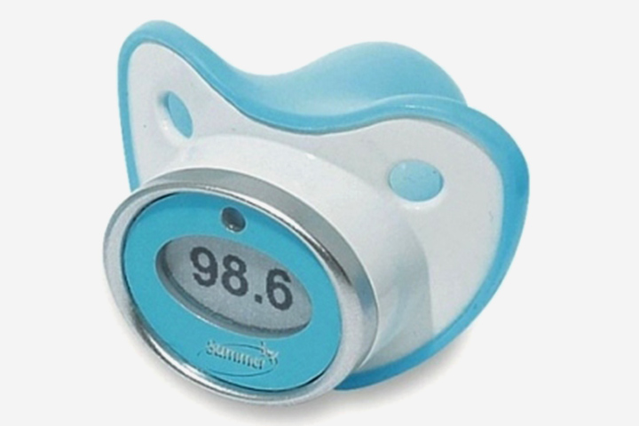 A pacifier thermometer