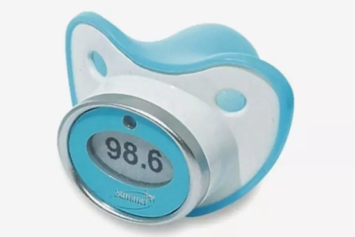 A pacifier thermometer