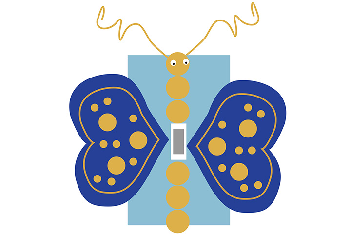 Butterfly switch crafts for preschoolers
