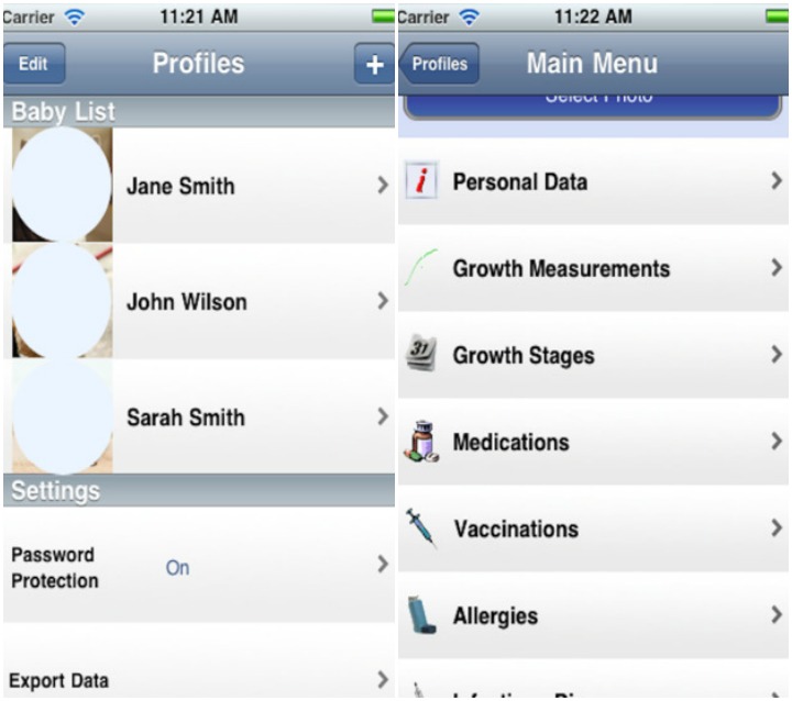 Child Medical History apps for new moms