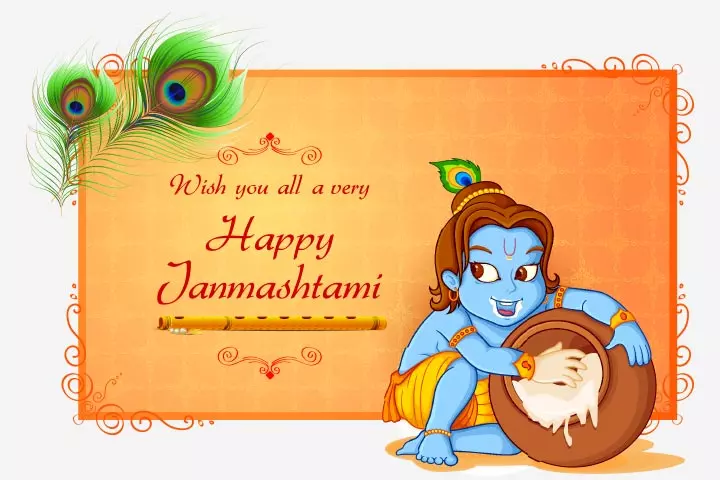 Make greeting card, Janmashtami activities for kids