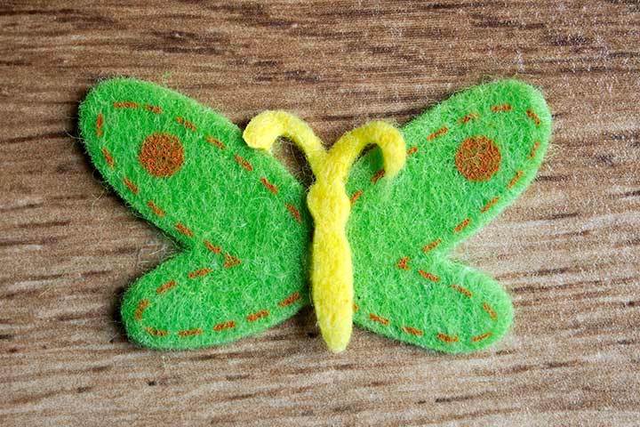 Felt butterfly crafts for preschoolers