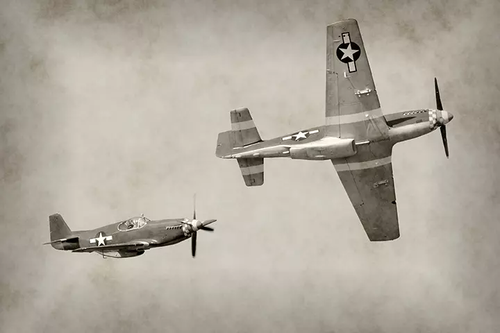 Fighter airplanes used during World War II