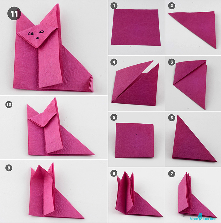 Fox paper animal crafts for kids