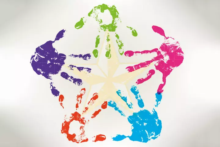 Star handprint craft for kids