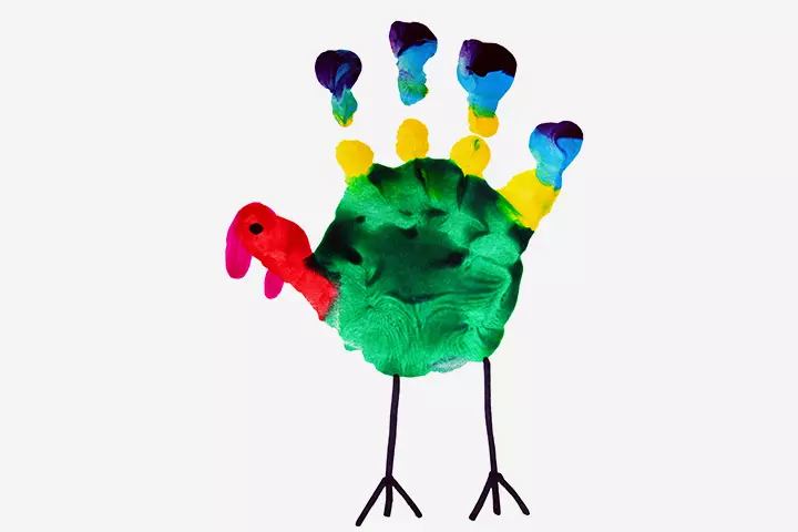 Turkey handprint craft for kids