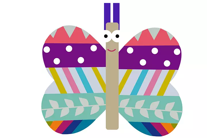 Ice cream stick butterfly crafts for preschoolers