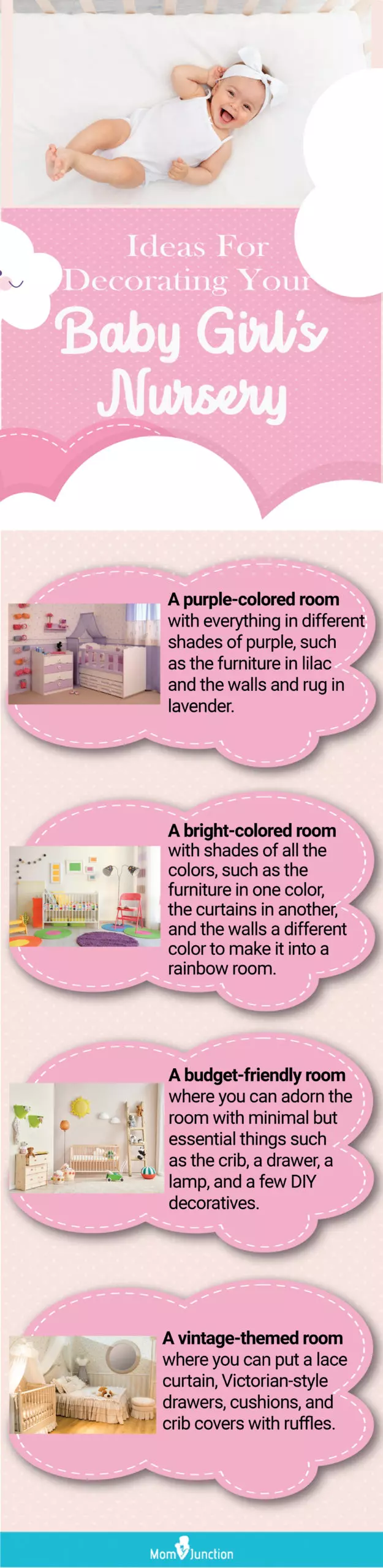 cute baby girl room ideas (infographic)