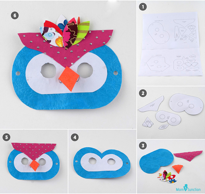 Owl paper animal crafts for kids