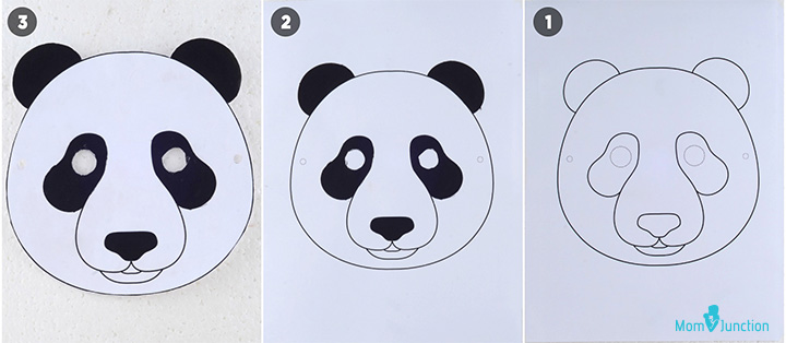 Panda paper animal crafts for kids