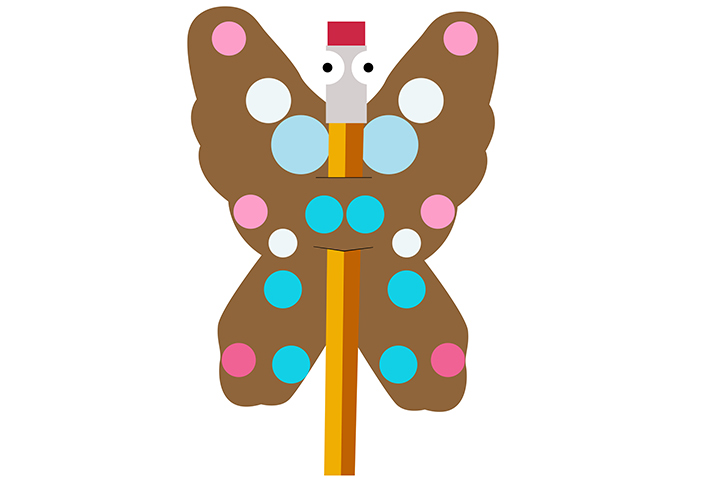 Pencil butterfly crafts for preschoolers
