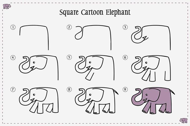 How To Draw An Elephant Face Step By Step Easy