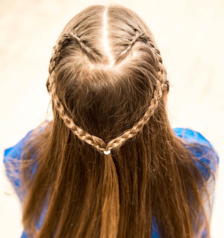 The heart braid hairstyle for little girls