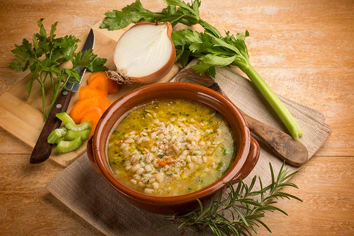 Vegetable barley soup recipe for breastfeeding moms