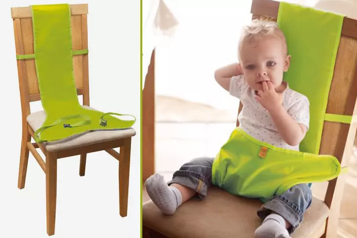 Your travel will get easier with this portable fabric high chair for babies.