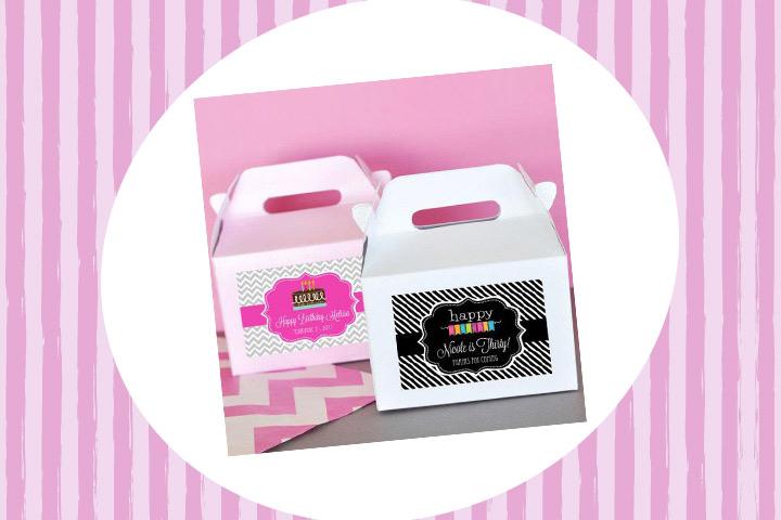 Party Favor Ideas For Kids - Personalized Birthday Mini Gable Favor Boxes