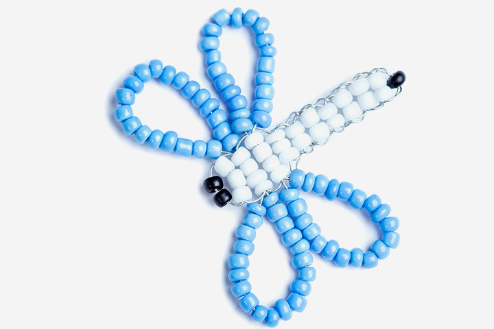 Beaded dragonfly, insect and bug crafts for kids